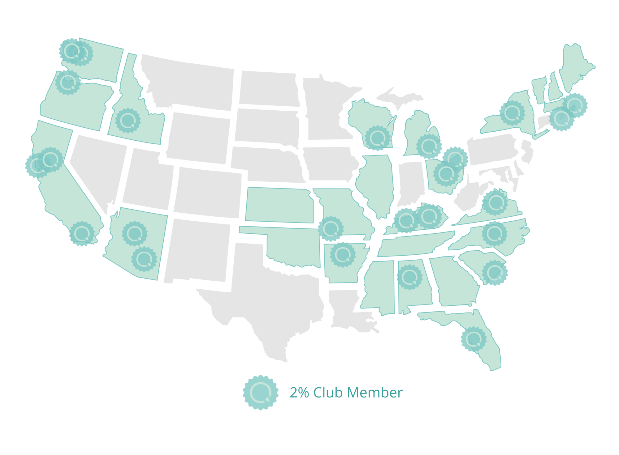 2024 Annual Report 2% Club Map